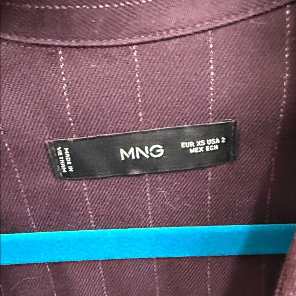 Mango Pinstripe Shirt and Trousers Set - Plum - Picture 7 of 13